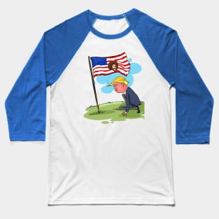 Trump Kaepernick US Flag Baseball T-Shirt